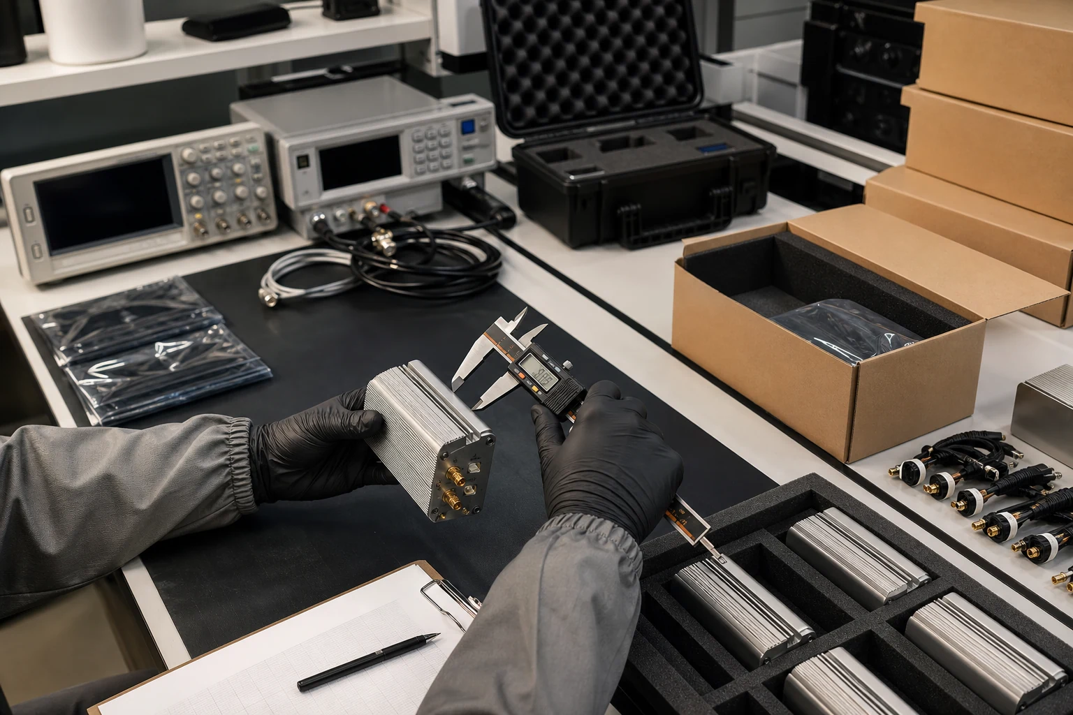 Hardware inspection and export packing process